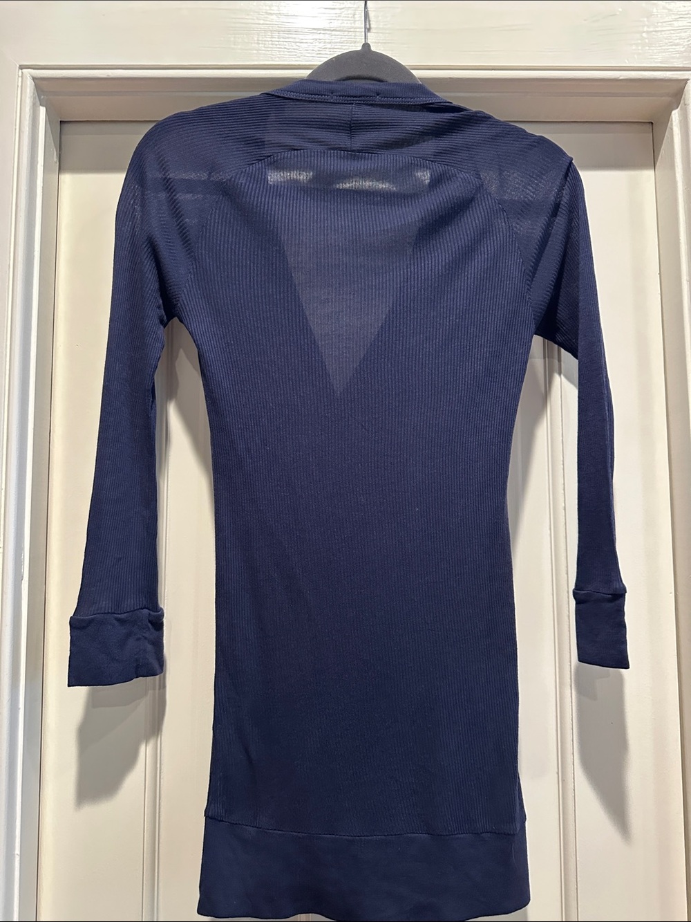 CLU Navy Ribbed Button-Front Cardigan - Picture 2 of 2